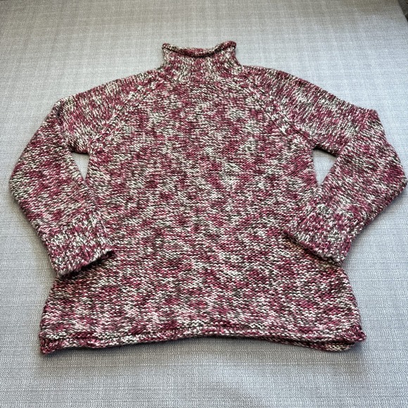 Columbia Sweaters - Columbia‎ Womens XL Sweater Long Sleeve Marled Knit Pink Chunky Cottagecore Wool